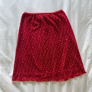 Nasty Gal Mesh Up Floral Mini Skirt